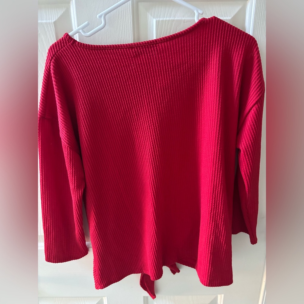 Set the Stage Red Blouse - Picture 3 of 3